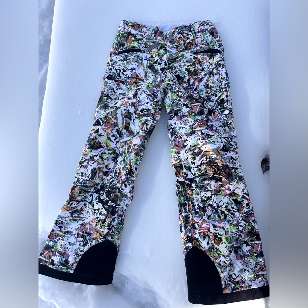 Spyder Girls Thrill Snow Boarding Ski Pants Kaleidoscope Thinsulate Grow 1 Sz 12